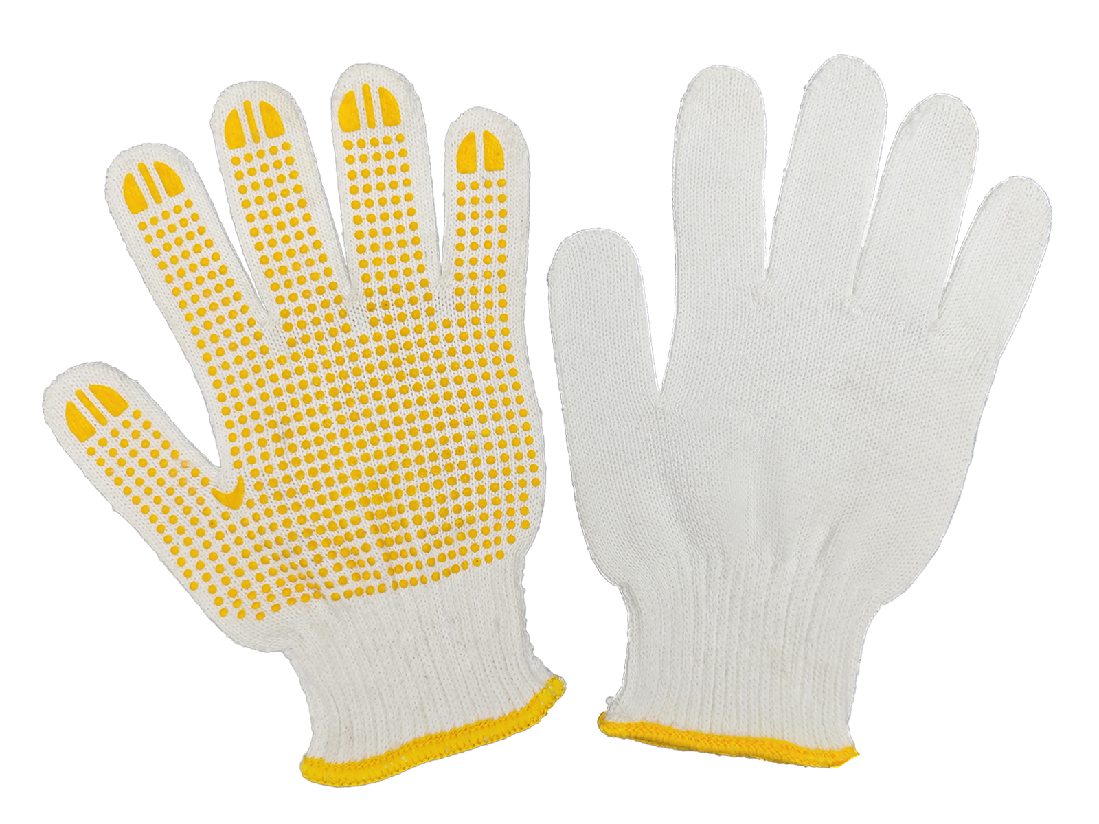毛纺纱 黄色点胶手套