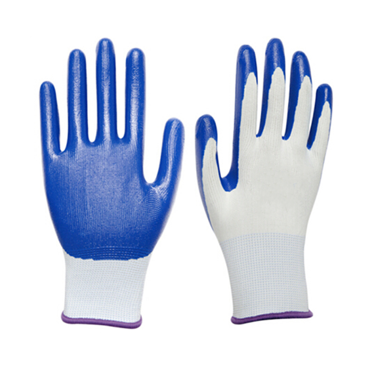 蓝色全胶手套
